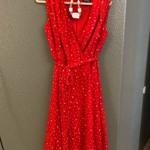 Size 14, brand new with tags, Rozali brand red with white stars